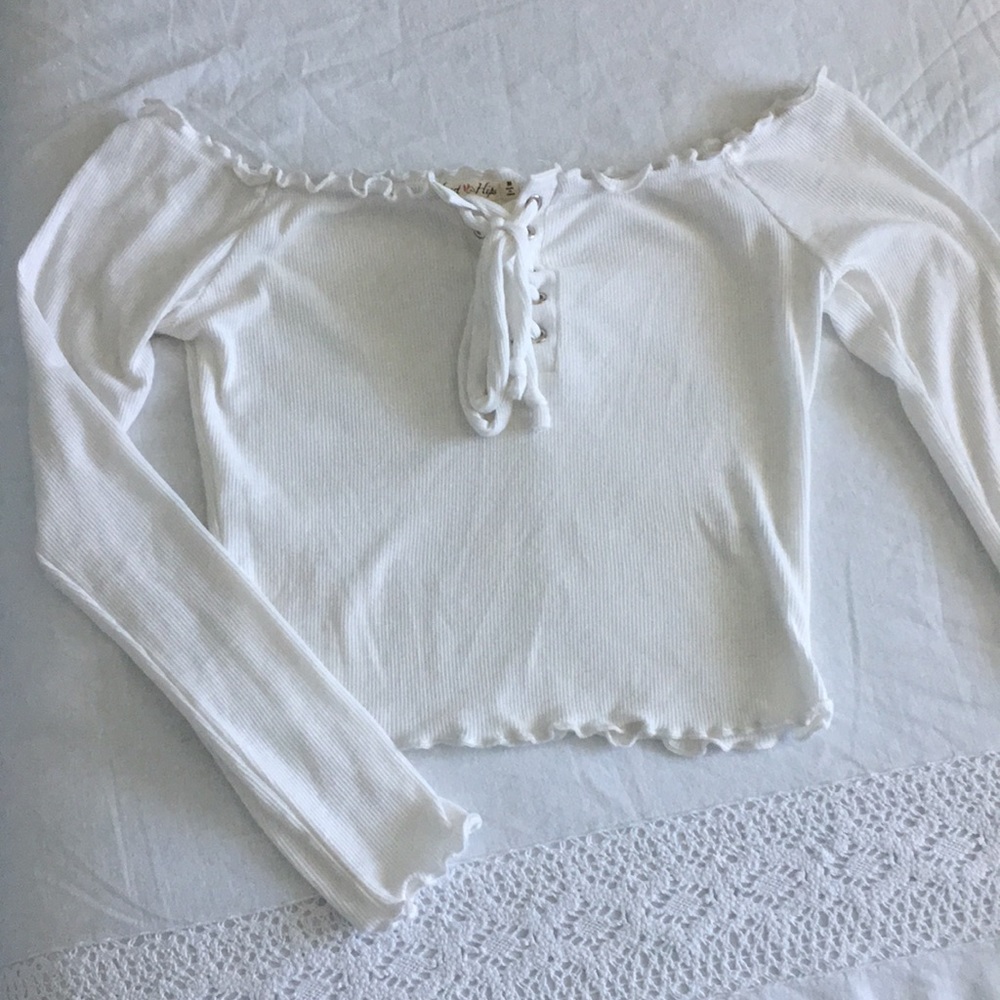 White off the shoulder top